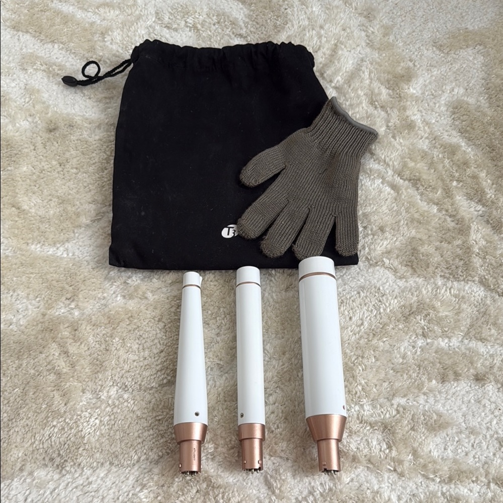 T3 White Curling Wand Trio